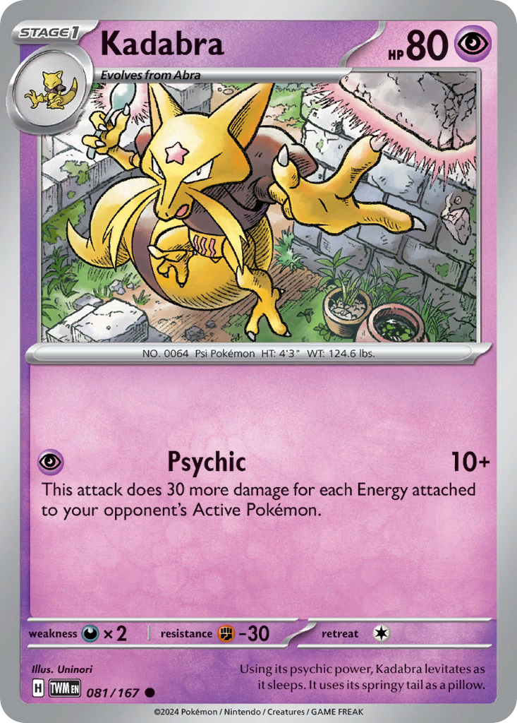 081/167 - Kadabra - [Common] - Reverse Holo