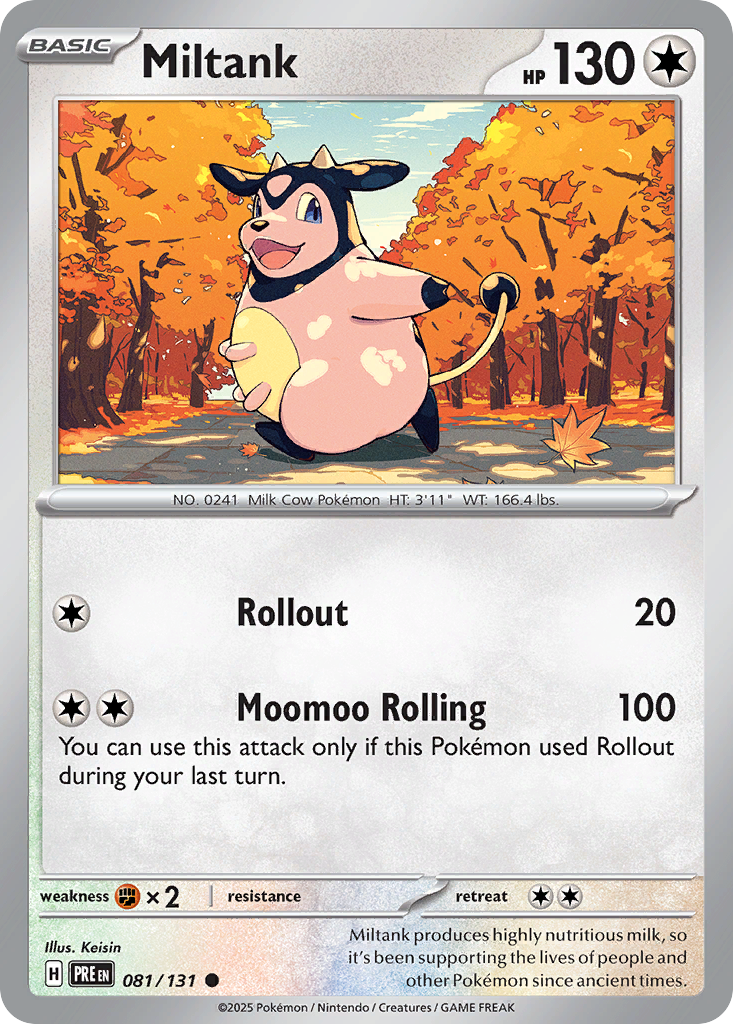 Losse Pokemonkaart 081/131 - Miltank - Prismatic Evolutions - [Common]