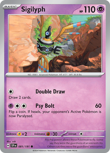 081/191 - Sigilyph - [Common] - Reverse Holo