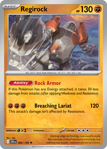 082/159 - Regirock - [Rare] - Reverse Holo