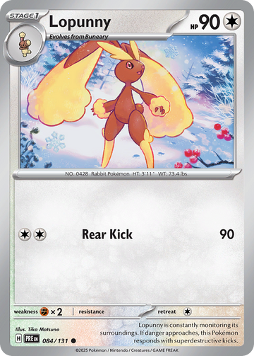 084/131 - Lopunny - [Common] - Poké Ball Holo