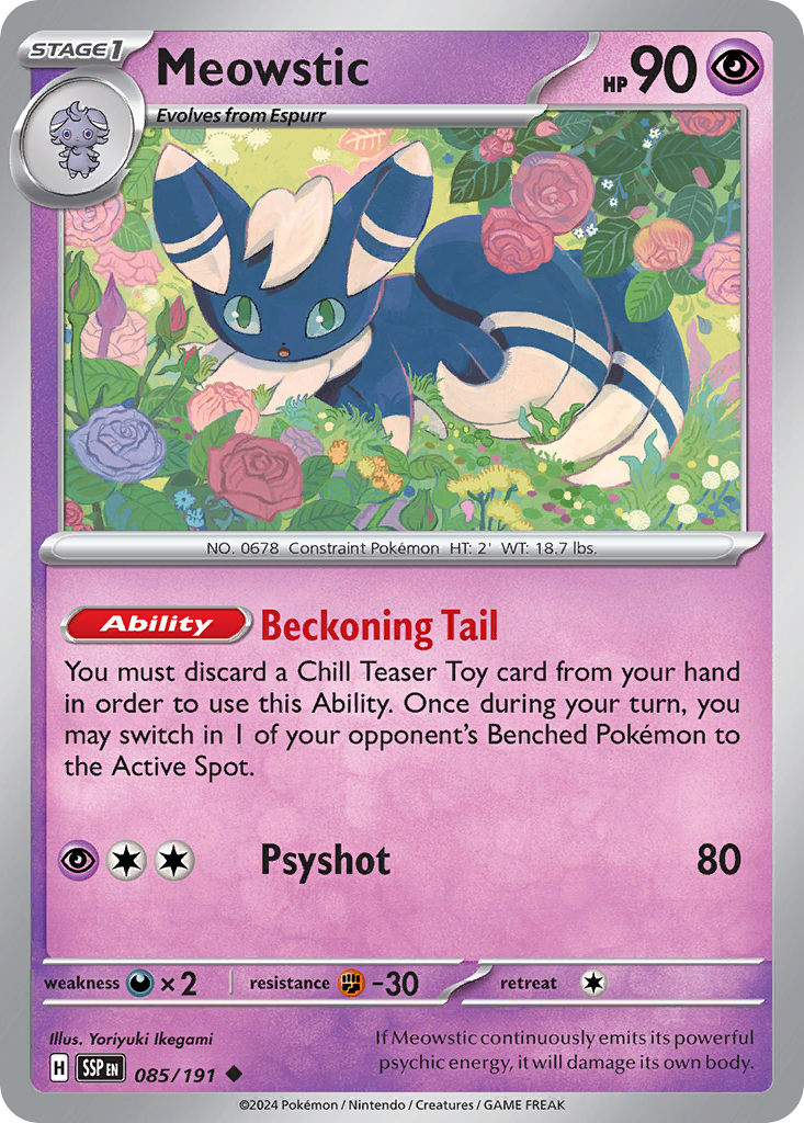 085/191 - Meowstic - [Uncommon] - Reverse Holo