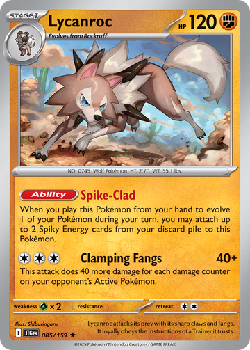 085/159 - Lycanroc - [Rare] - Reverse Holo