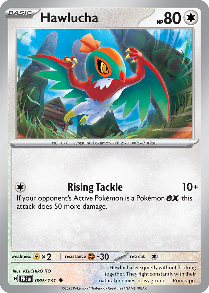 Losse Pokemonkaart 089/131 - Hawlucha - Prismatic Evolutions - [Uncommon]