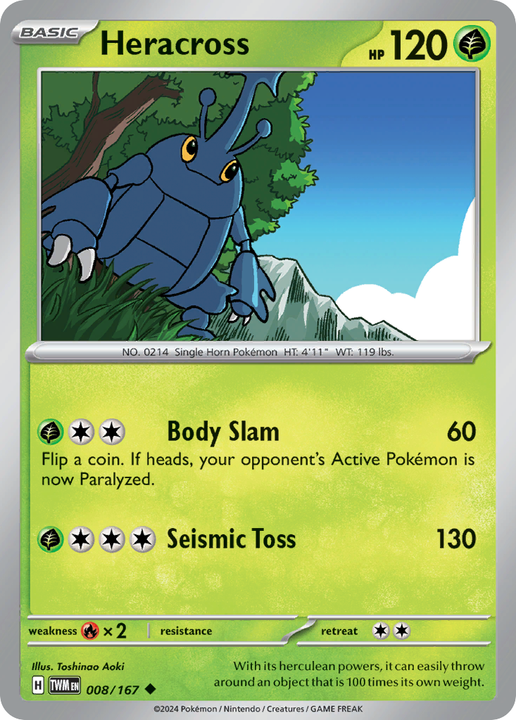 008/167 - Heracross - [Uncommon] - Reverse Holo