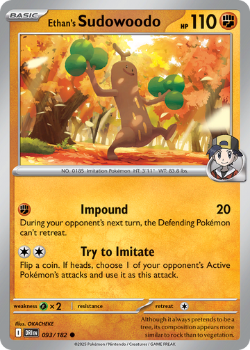 093/182 - Ethan's Sudowoodo - [Common] - Reverse Holo