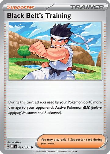 097/131 - Black Belt's Training - [Common] - Poké Ball Holo