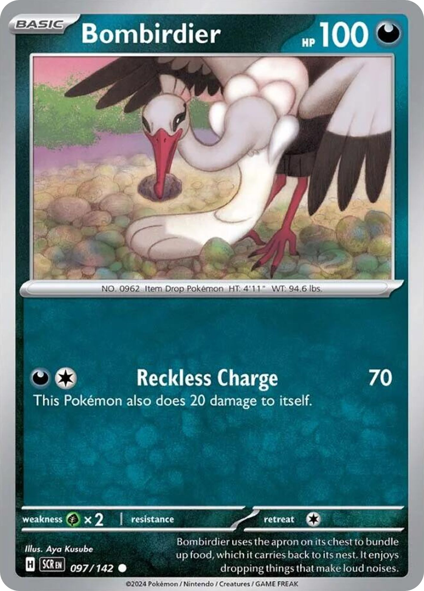 Losse Pokemonkaart 097/142 - Bombirdier - Stellar Crown - [Common] - Reverse Holo