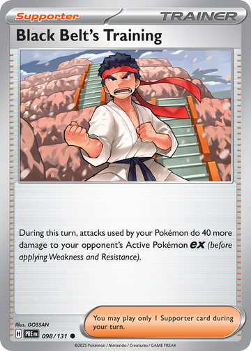 098/131 - Black Belt's Training - [Common] - Reverse Holo