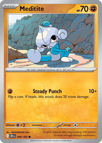 099/182 - Meditite - [Common] - Reverse Holo