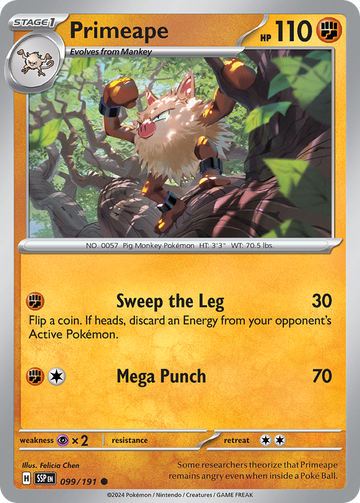 099/191 - Primeape - [Common] - Reverse Holo