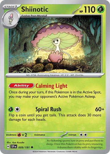 009/191 - Shiinotic - [Uncommon] - Reverse Holo