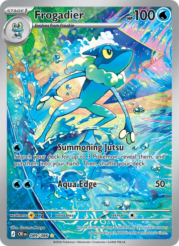 Losse Pokémonkaart 089/086 - Frogadier - Chaos Rising - [Illustration rare]