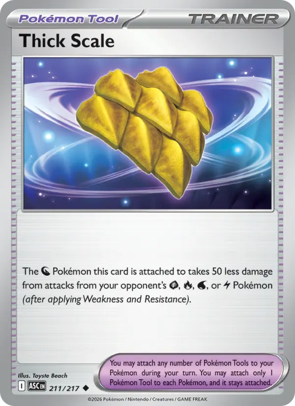 Losse Pokémonkaart 211/217 - Thick Scale - Ascended Heroes - [Uncommon] - Reverse Holo