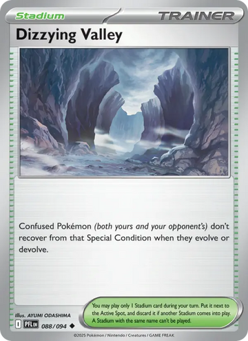 Losse Pokémonkaart 088/094 - Dizzying Valley - Phantasmal Flames - [Uncommon]