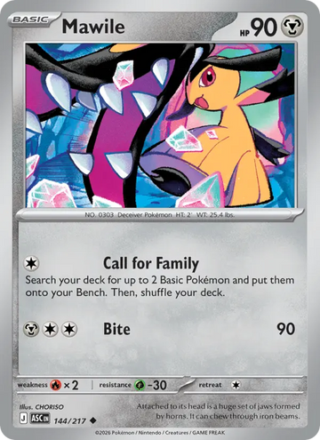 Losse Pokémonkaart 144/217 - Mawile - Ascended Heroes - [Uncommon]