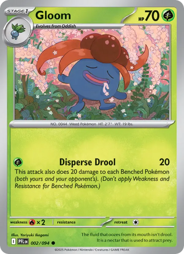 Losse Pokémonkaart 002/094 - Gloom - Phantasmal Flames - [Common]