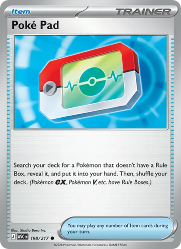 Losse Pokémonkaart 198/217 - Poké Pad - Ascended Heroes - [Common] - Reverse Holo