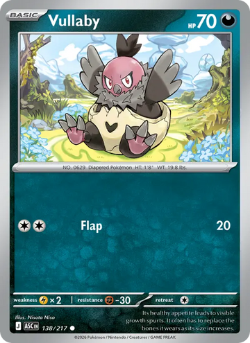 Losse Pokémonkaart 138/217 - Vullaby - Ascended Heroes - [Common]