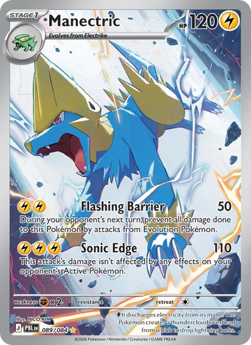 Losse Pokémonkaart 089/084 - Manectric - Pitch Black - [Illustration rare]