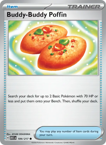 Losse Pokémonkaart 184/217 - Buddy-Buddy Poffin - Ascended Heroes - [Common]