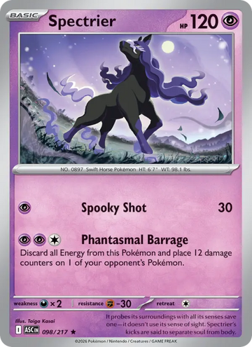 Losse Pokémonkaart 098/217 - Spectrier - Ascended Heroes - [Rare]