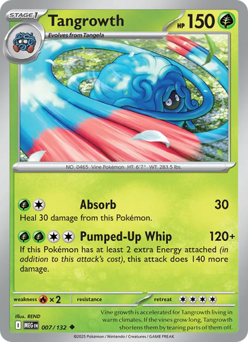 Losse Pokémonkaart 007/132 - Tangrowth - Mega Evolution - [Uncommon]