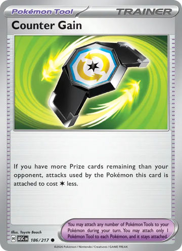 Losse Pokémonkaart 186/217 - Counter Gain - Ascended Heroes - [Common]