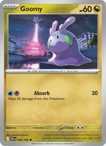 Losse Pokémonkaart 066/086 - Goomy - Chaos Rising - [Common] - Reverse Holo
