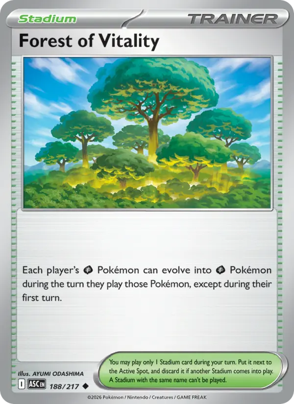 Losse Pokémonkaart 188/217 - Forest of Vitality - Ascended Heroes - [Uncommon]