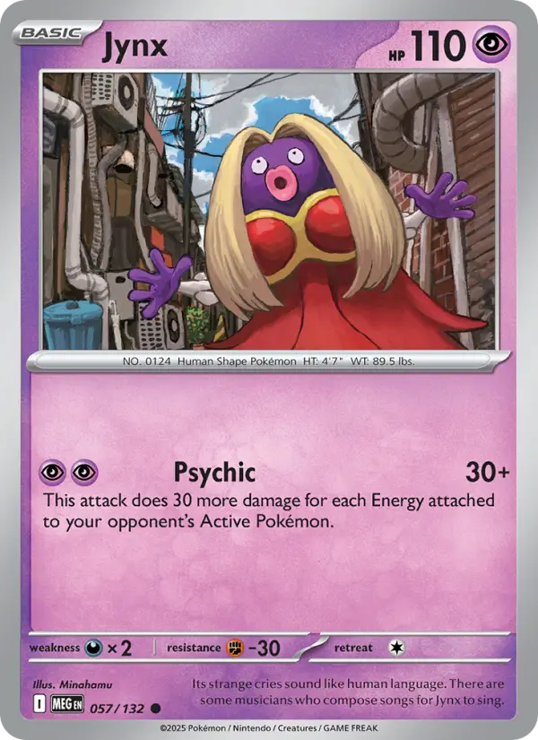 Losse Pokémonkaart 057/132 - Jynx - Mega Evolution - [Common]