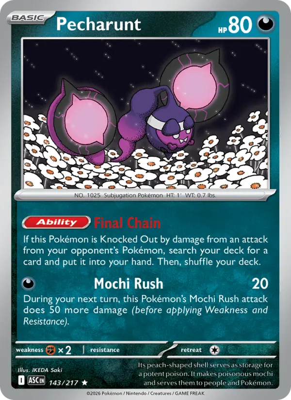 Losse Pokémonkaart 143/217 - Pecharunt - Ascended Heroes - [Rare]