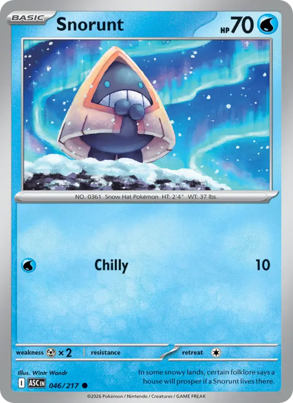 Losse Pokémonkaart 046/217 - Snorunt - Ascended Heroes - [Common]