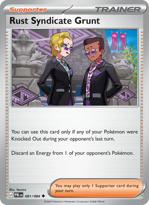 Losse Pokémonkaart 081/084 - Rust Syndicate Grunt - Pitch Black - [Uncommon]