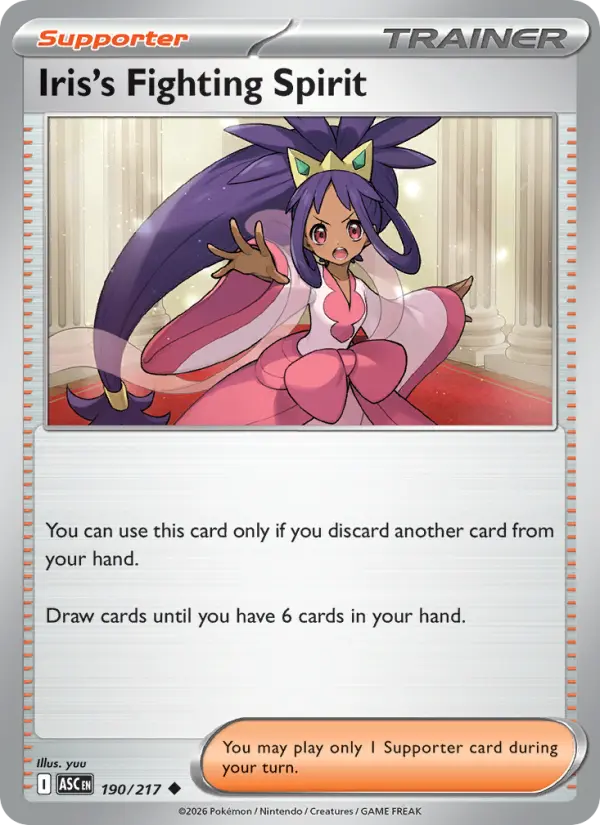 Losse Pokémonkaart 190/217 - Iris's Fighting Spirit - Ascended Heroes - [Uncommon]