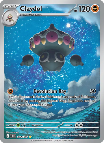 Losse Pokémonkaart 092/086 - Claydol - Chaos Rising - [Illustration rare]