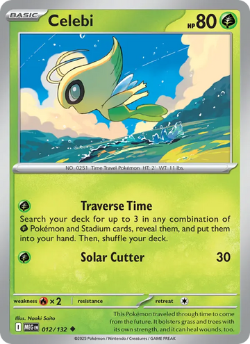 Losse Pokémonkaart 012/132 - Celebi - Mega Evolution - [Uncommon]