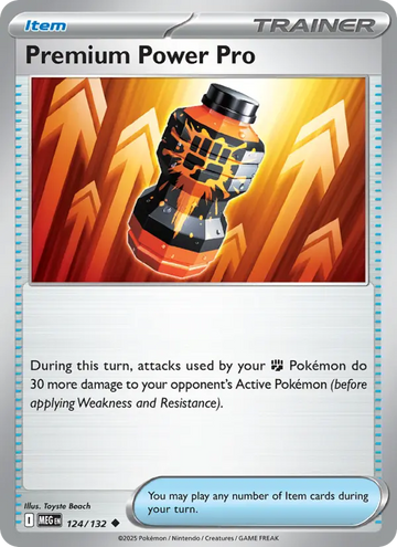 Losse Pokémonkaart 124/132 - Premium Power Pro - Mega Evolution - [Uncommon]