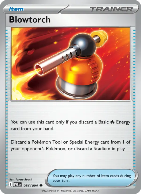 Losse Pokémonkaart 086/094 - Blowtorch - Phantasmal Flames - [Uncommon]