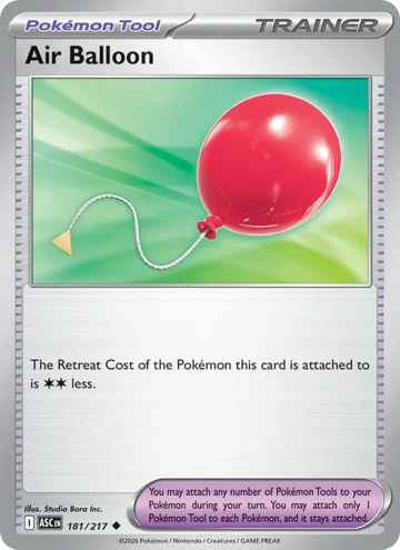Losse Pokémonkaart 181/217 - Air Balloon - Ascended Heroes - [Uncommon]