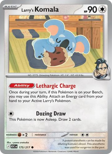 Losse Pokémonkaart 175/217 - Larry's Komala - Ascended Heroes - [Common]