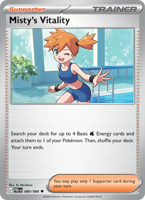 Losse Pokémonkaart 080/084 - Misty's Vitality - Pitch Black - [Uncommon]