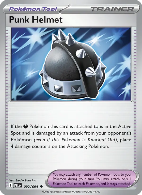 Losse Pokémonkaart 092/094 - Punk Helmet - Phantasmal Flames - [Uncommon]