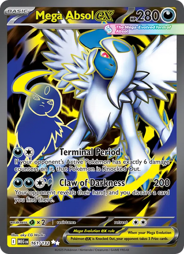 Losse Pokémonkaart 161/132 - Mega Absol ex - Mega Evolution - [Ultra Rare]