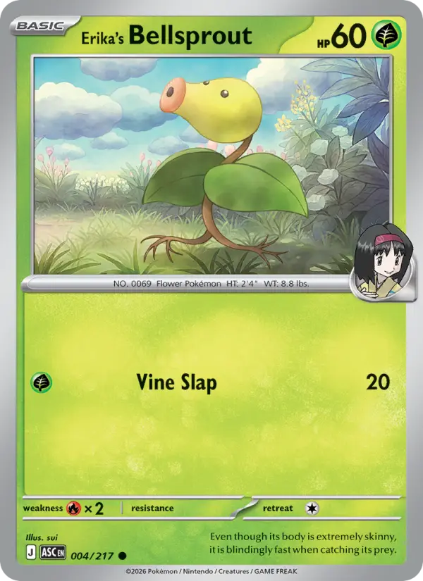 Losse Pokémonkaart 004/217 - Erika's Bellsprout - Ascended Heroes - [Common] - Pokeball Reverse Holo
