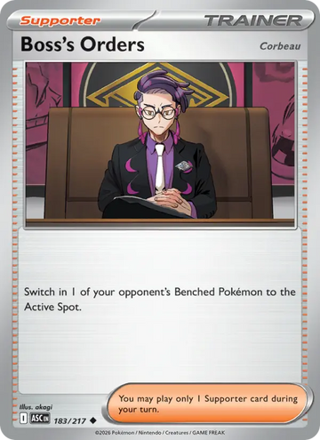 Losse Pokémonkaart 183/217 - Boss's Orders - Ascended Heroes - [Uncommon] - Reverse Holo