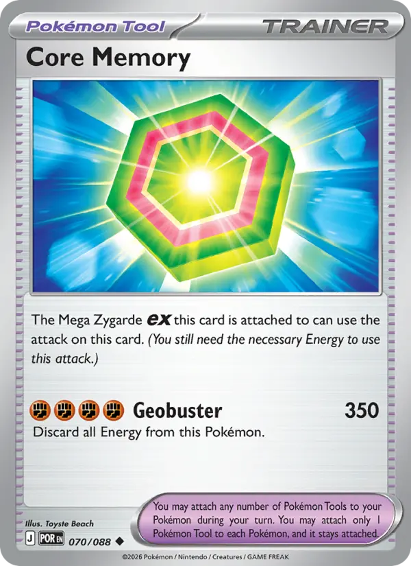Losse Pokémonkaart 070/088 - Core Memory - Perfect Order - [Uncommon]