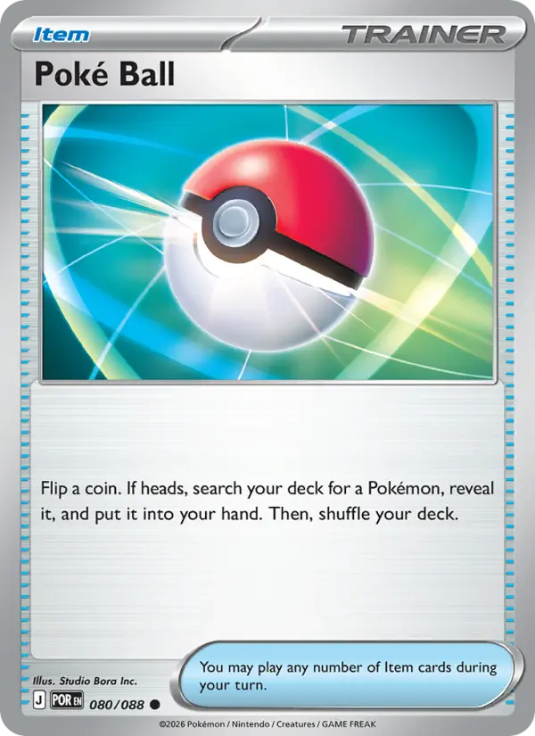 Losse Pokémonkaart 080/088 - Poké Ball - Perfect Order - [Common]