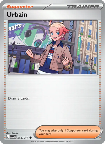 Losse Pokémonkaart 214/217 - Urbain - Ascended Heroes - [Uncommon]