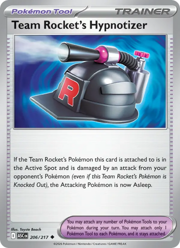 Losse Pokémonkaart 206/217 - Team Rocket's Hypnotizer - Ascended Heroes - [Uncommon]